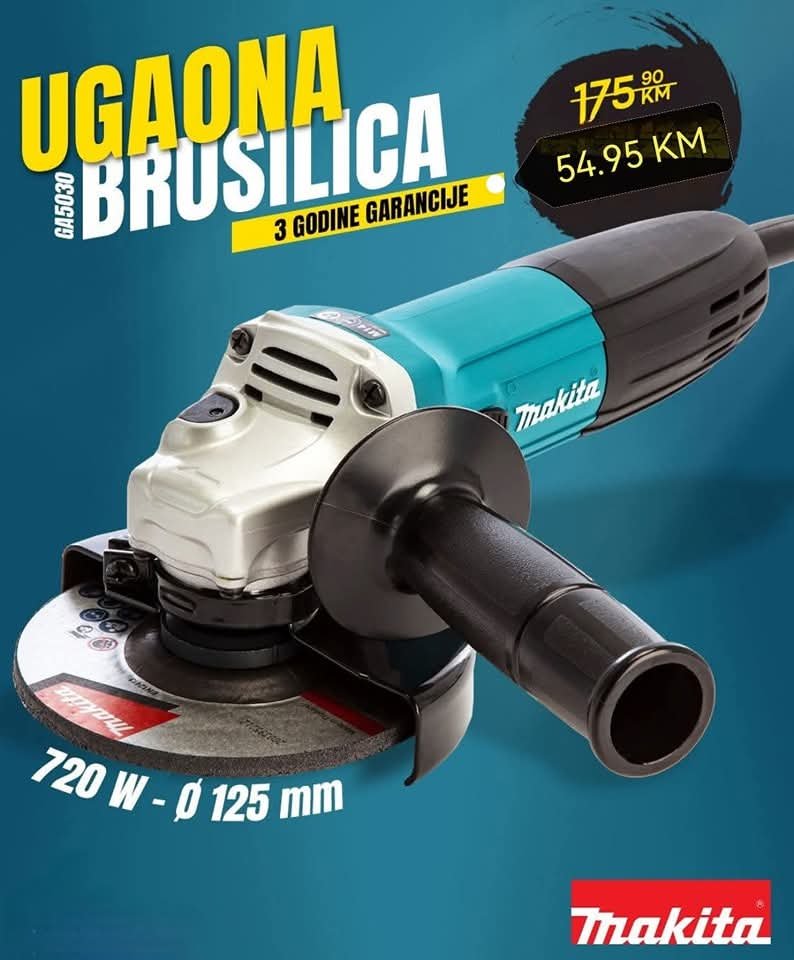 Ugaona Brusilica Makita 720W Sa Potenciometrom