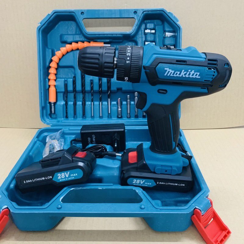AKU bušilica MAKITA 28V – Kofer + 2 baterije + punjač