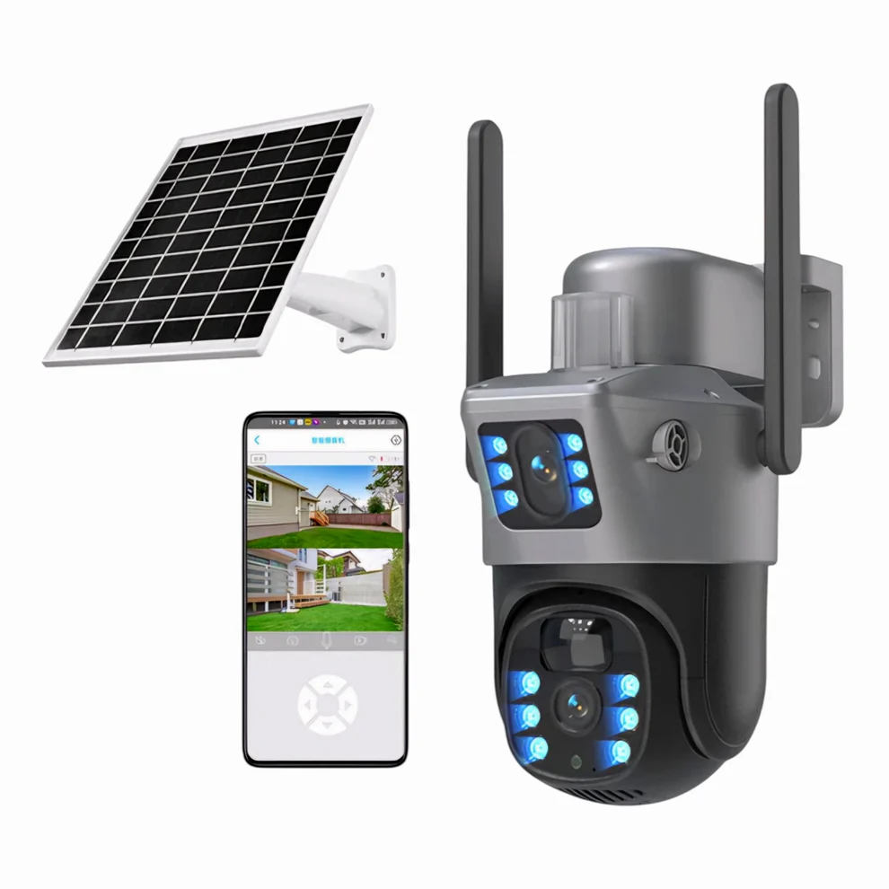 Solarna Sigurnosna Kamera s Dvostrukim Zaslonom